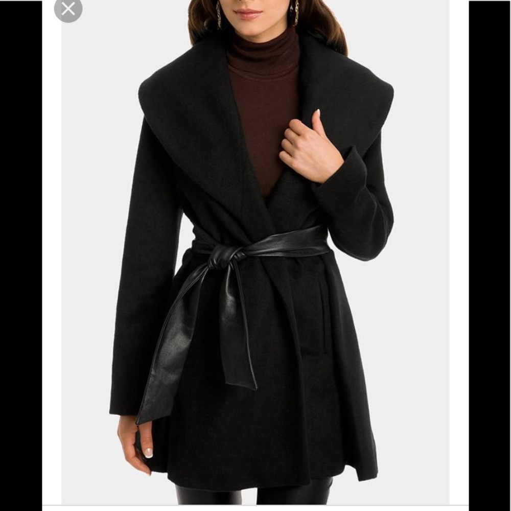 Dark gray belted coat